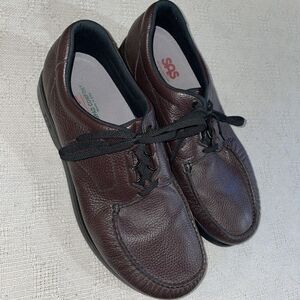 SAS Men’s Work Shoes Size 15 M Brown Leather Workwear Occupational Comfort